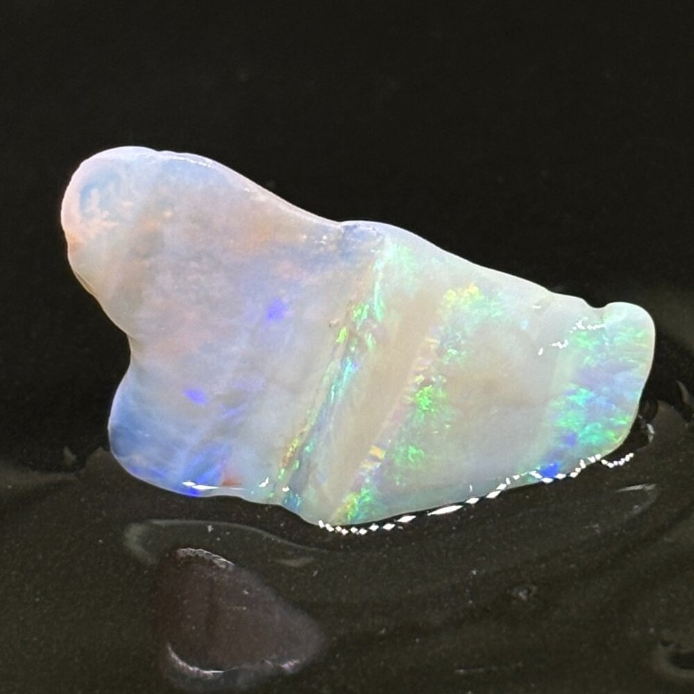 Elegantly Striped Australian Lightning Ridge Opal Carvable Specimen